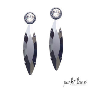 Park Lane Earrings Jet Black Crystal Drop